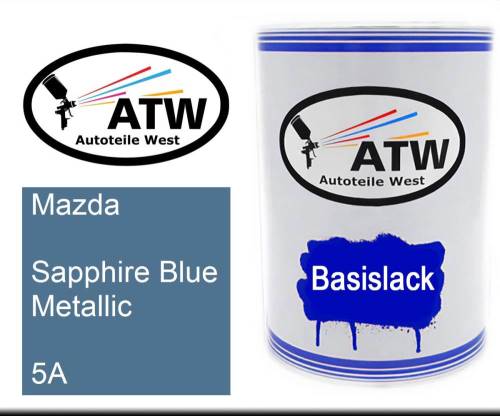 Mazda, Sapphire Blue Metallic, 5A: 500ml Lackdose, von ATW Autoteile West.